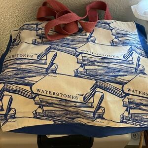 Waterstones British bookstore tote bag